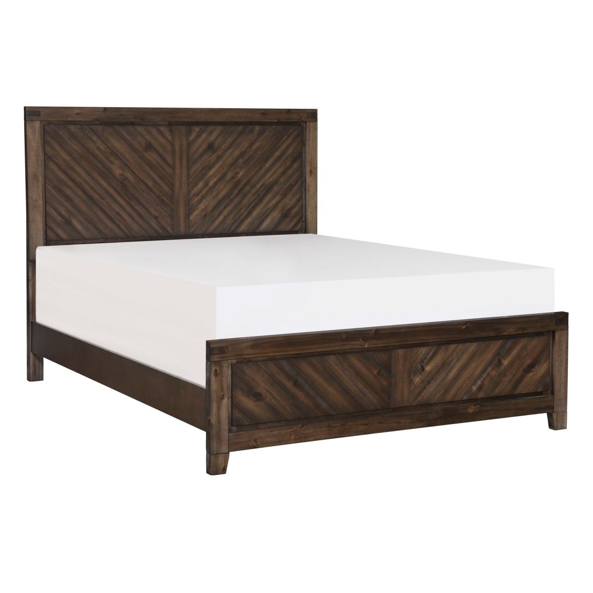 Parnell - 4 Piece Set (Queen Bed, Nightstand, Dresser, Mirror) - Cherry