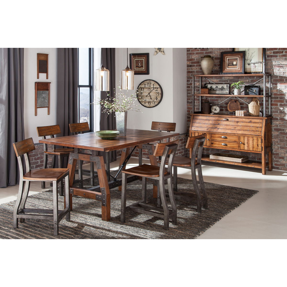 Holverson - Counter Height Table - Brown / Gray