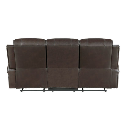Austin - Double Reclining Sofa - Dark Brown