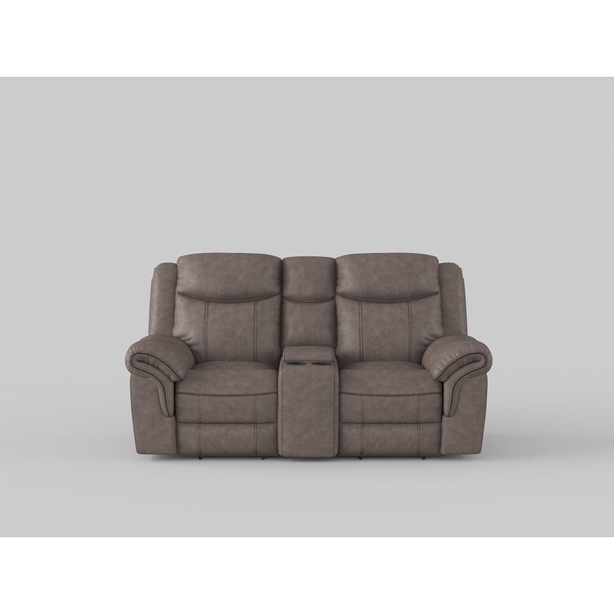 Aram - Double Glider Reclining Loveseat With Center Console, Receptacles And USB Ports