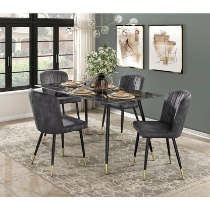 Clemente - Dining Table - Black / Dark Gray