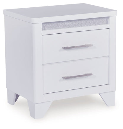 Frostlyn - Two Drawer Night Stand - White
