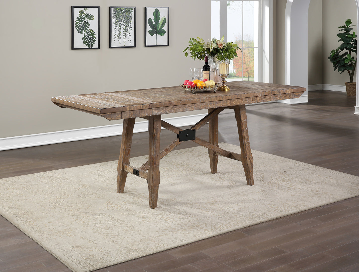 Riverdale - Counter Table And Base - Light Brown