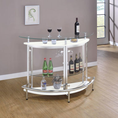 Amarillo - Freestanding Glass Top Home Bar Wine Cabinet