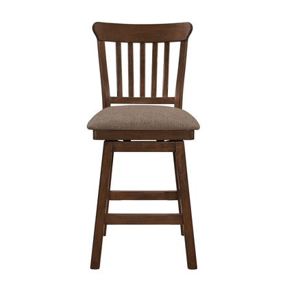 Schleiger - Swivel Counter Height Chair (Set of 2) - Brown