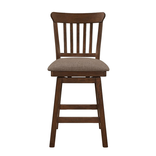 Schleiger - Swivel Counter Height Chair (Set of 2) - Brown