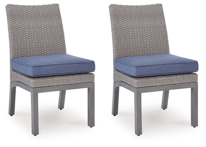 Dillon Beach - Side Chair With Cushion (Set of 2) - Blue / Gray