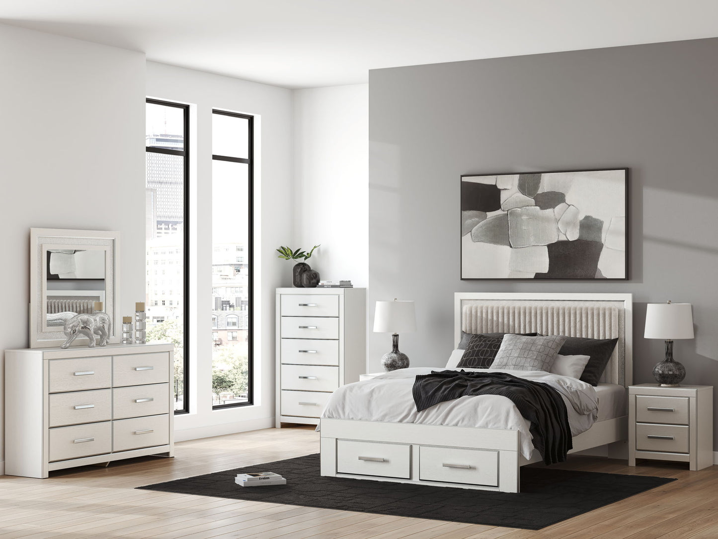 Birmonton - Upholstered Panel Platform Storage Bedroom Set