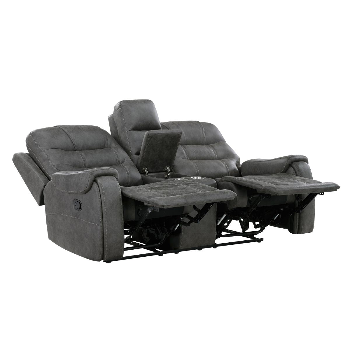 Oberon - Double Reclining Loveseat With Center Console
