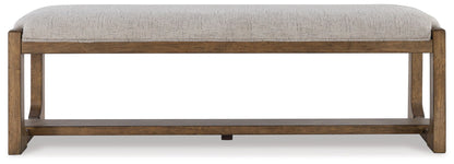 Cabalynn - Large Uph Dining Room Bench - Oatmeal / Light Brown