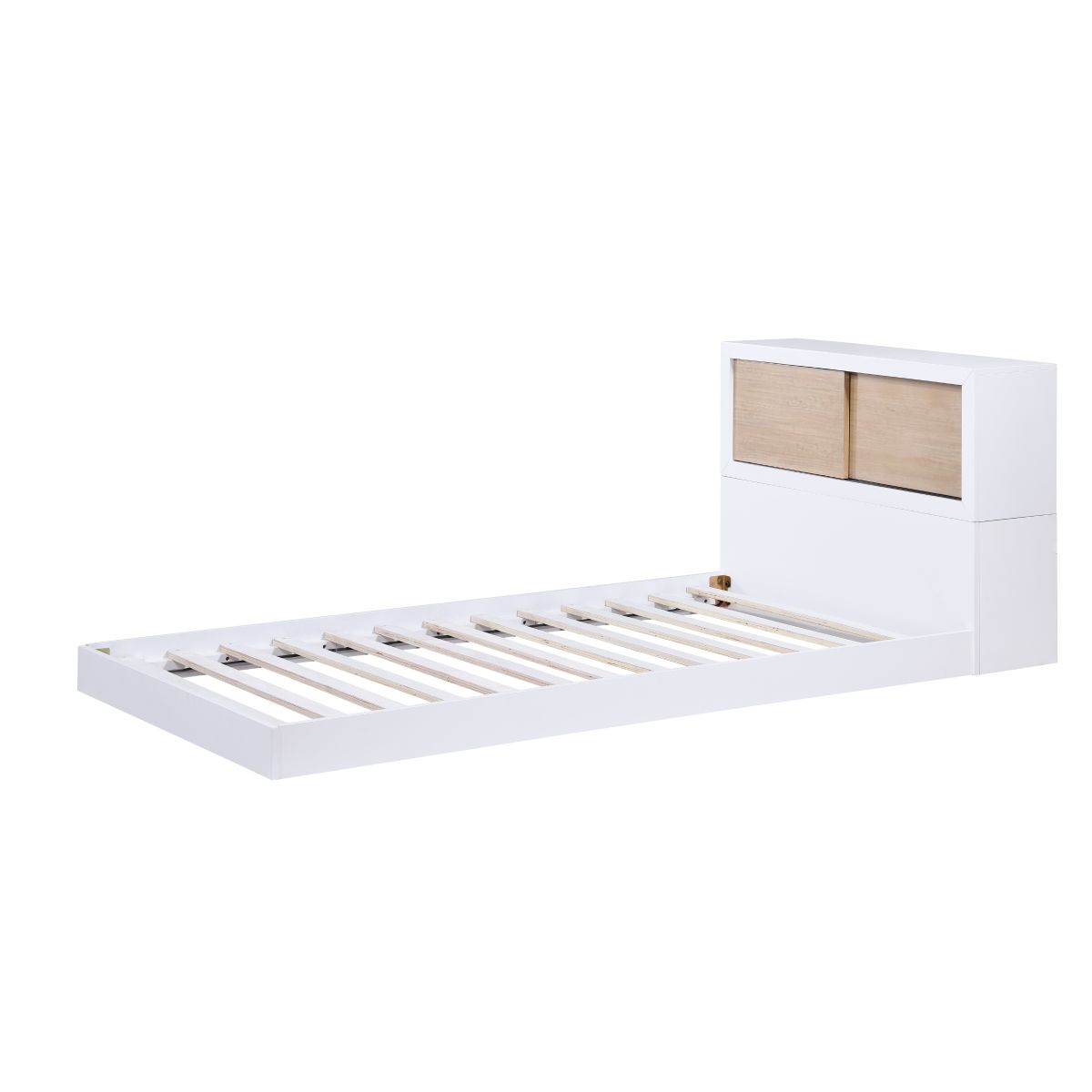 Asker - Twin Bookcase Bed - White