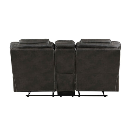 Gainesville - Double Reclining Loveseat With Center Console - Chocolate