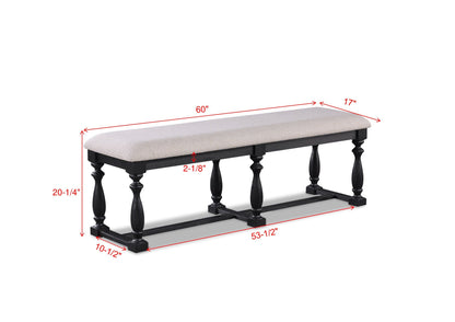 Regent - Bench - Charcoal Black