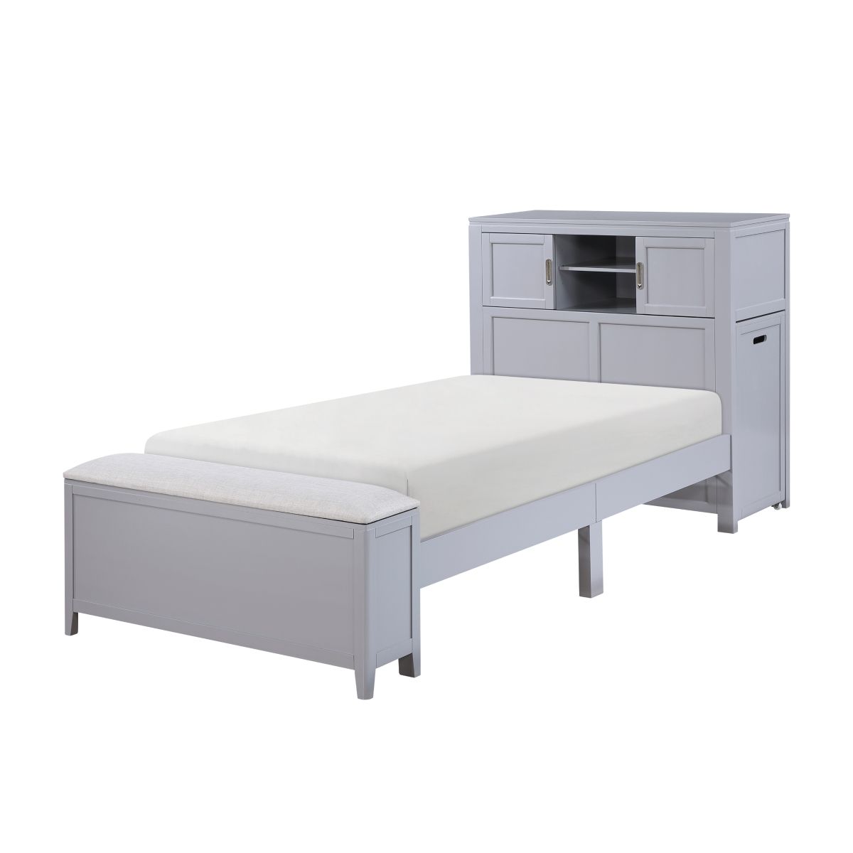Sloane - Bookcase Bed With Hidden Desk, Stool And Storage Bench