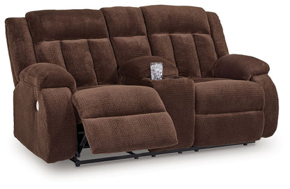 Greely Bend - Double Relcining Power Loveseat With Console