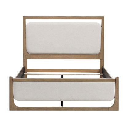 Riley - 5 Piece Bedroom Set (Queen Bed, Nightstand, Dresser, Mirror, Chest) - Light Brown