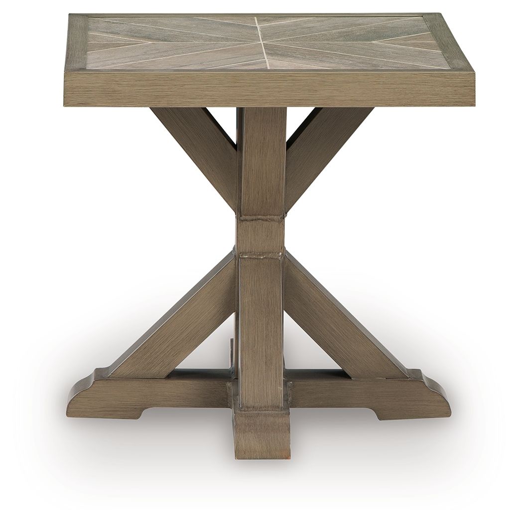 Revare Beach - Square End Table - Beige