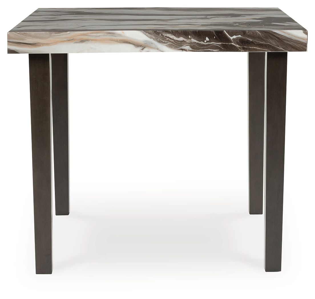 Jazmore - Square Dining Room Counter Table - Dark Brown / Beige