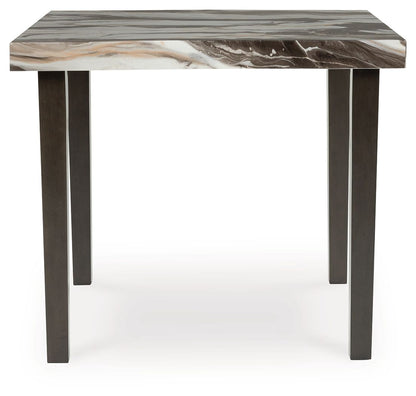 Jazmore - Square Dining Room Counter Table - Dark Brown / Beige