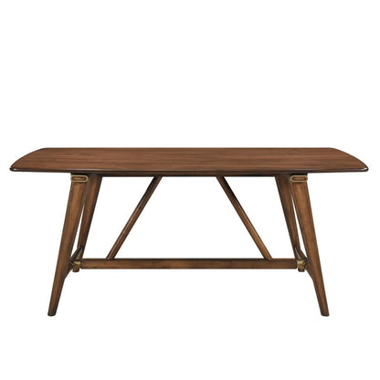 Monroe - 5 Piece Dining Room Set (Table & 4 Side Chairs) - Walnut / Beige
