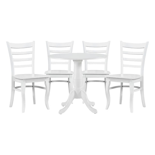 Bonnie - 5 Piece Dining Room Set (Table & 4 Side Chairs) - White