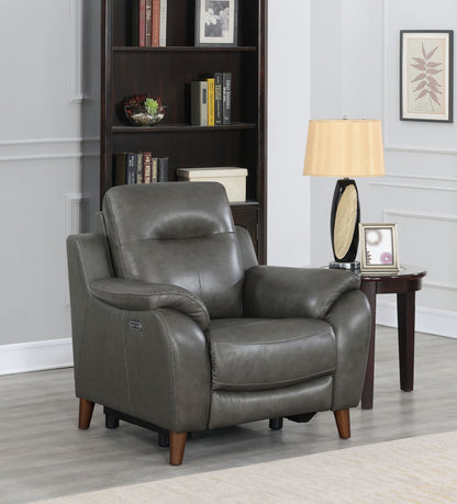 Trento - Dual Power Recliner - Charcoal