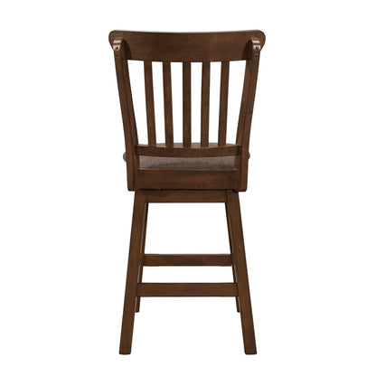 Schleiger - Swivel Counter Height Chair (Set of 2) - Brown