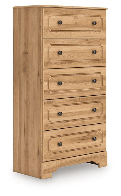 Galletyn - Five Drawer Chest - Warm Brown