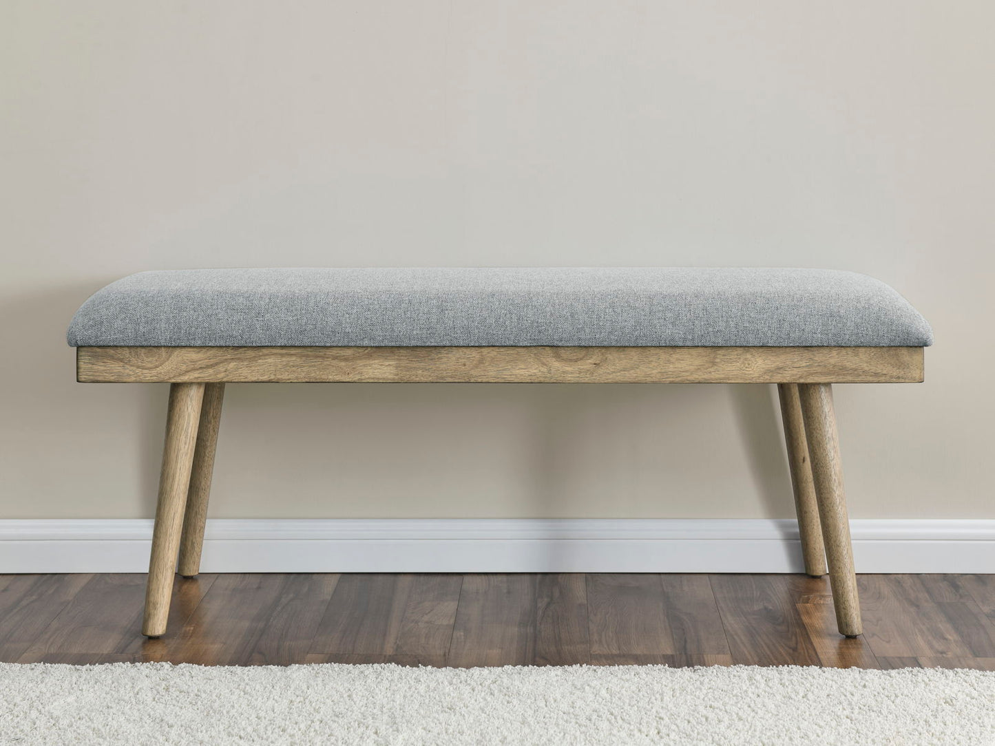 Vida - Polyester Dining Bench - Gray