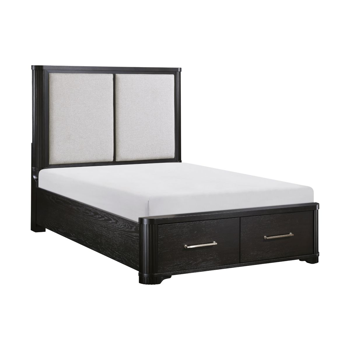 Gilbert - 4 Piece Set (Queen Bed, Nightstand, Dresser, Mirror) - Charcoal