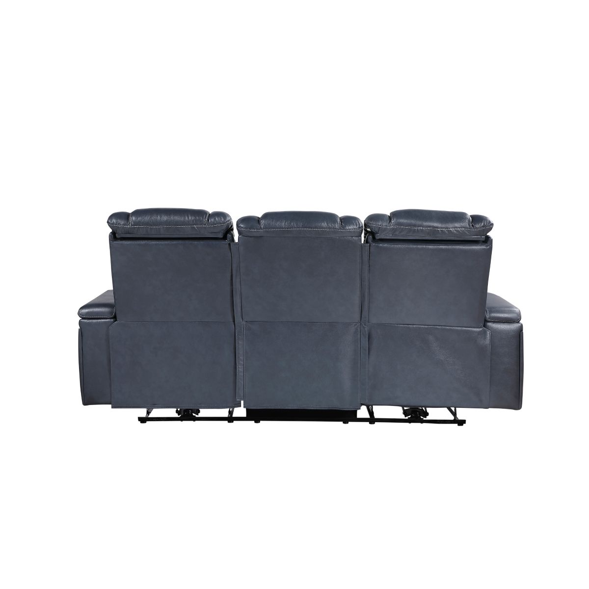 Keziah - Power Double Reclining Sofa With Power Headrests And Storage Arms - Blue