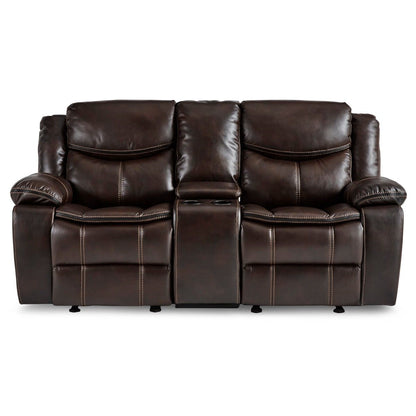 Bastrop - Double Glider Reclining Loveseat With Center Console