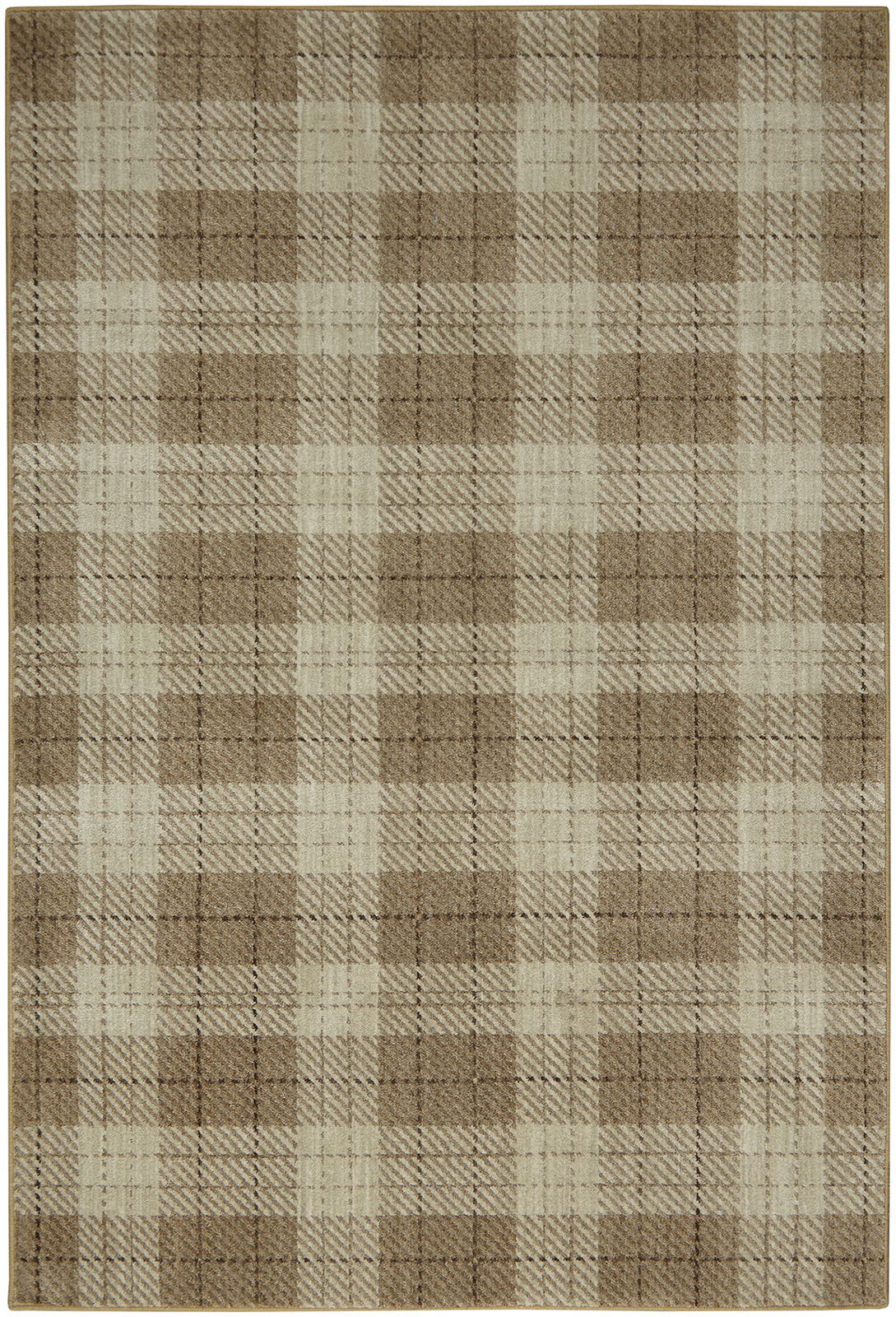 Kendrick - 8' x 10' Plaid Area Rug - Beige