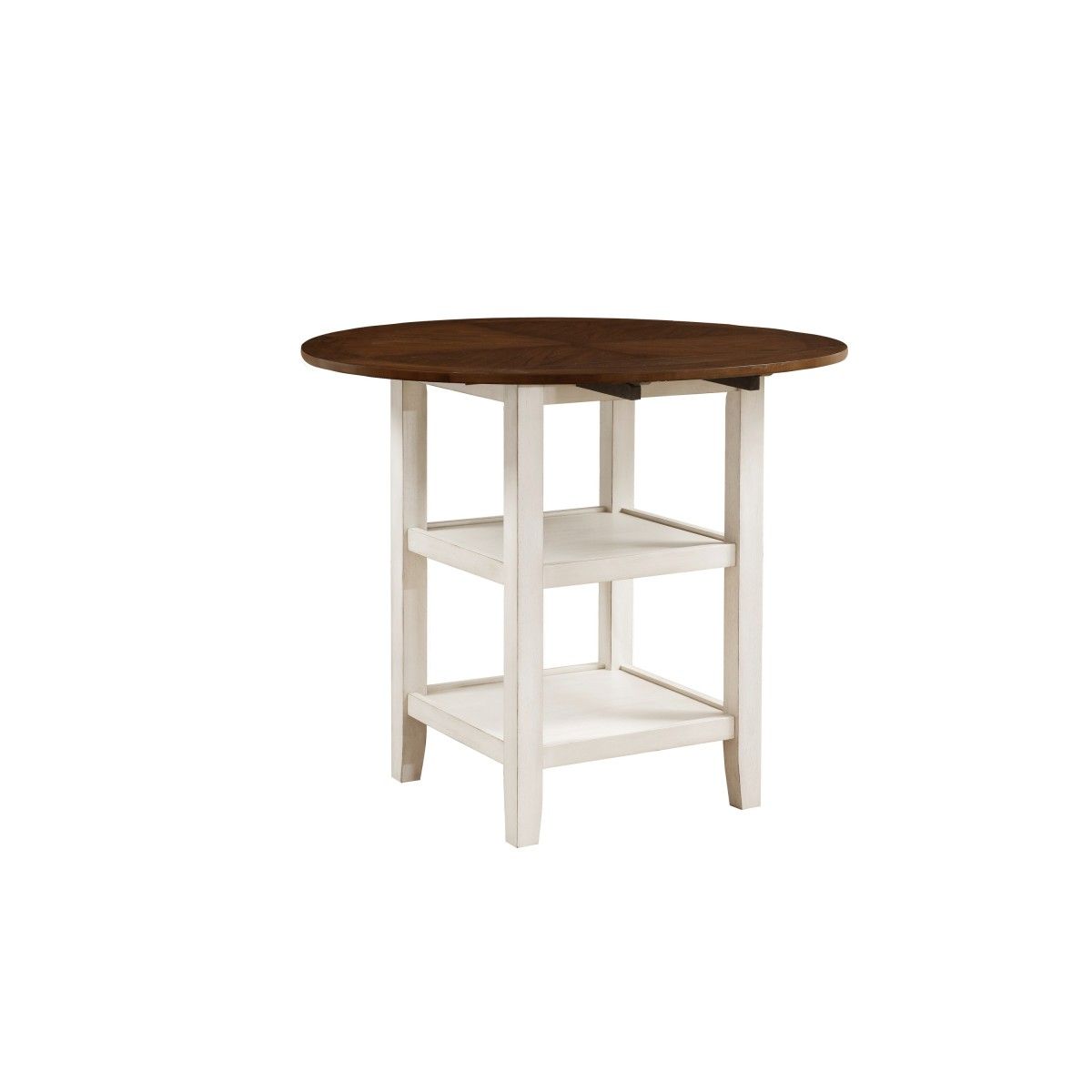 Kiwi - 5 Piece Dining Room Set (Table & 4 Side Chairs) - White / Dark Brown