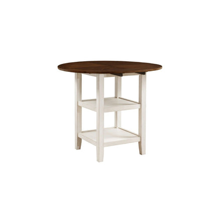 Kiwi - 5 Piece Dining Room Set (Table & 4 Side Chairs) - White / Dark Brown