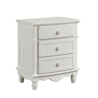 Clementine - 4 Piece Set (Twin Bed, Nightstand, Dresser, Mirror) - White