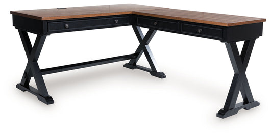 Wildenauer - Home Office Desk And Return - Brown / Black
