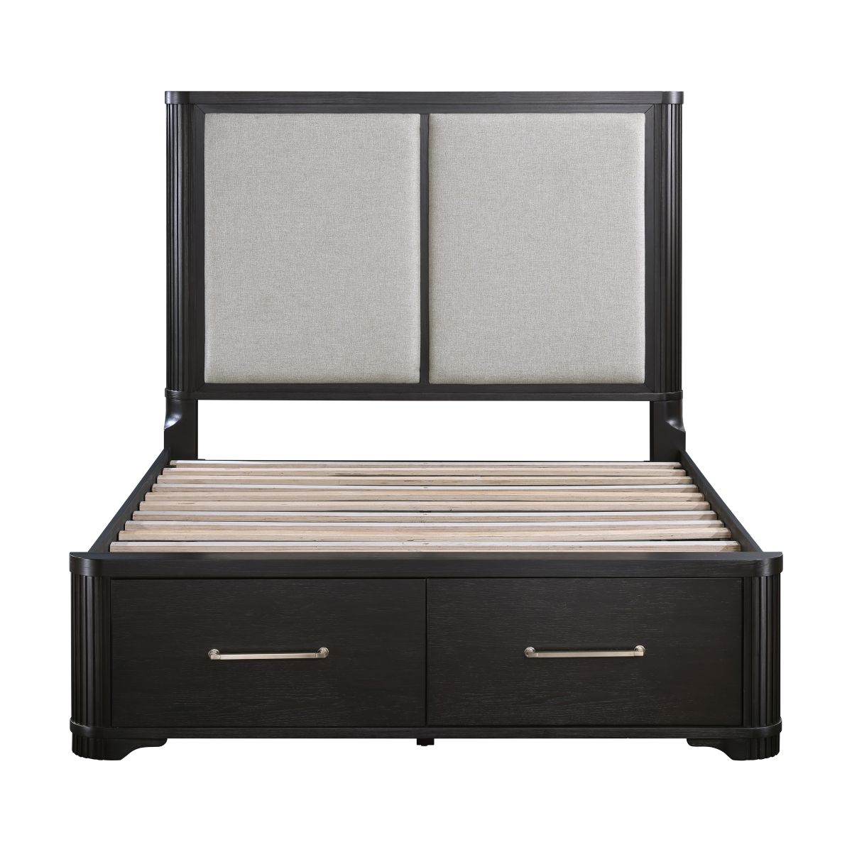 Gilbert - 4 Piece Set (Queen Bed, Nightstand, Dresser, Mirror) - Charcoal