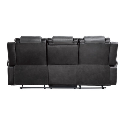 Briscoe - Double Reclining Sofa With Center Drop-Down Cup Holders - 2-Tone