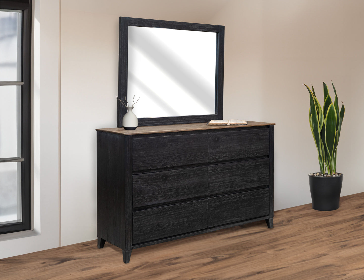 Empire - Mirror - Satin Black / Brown