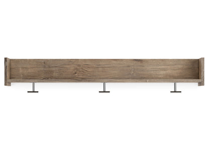 Oliah - Wall Mounted Coat Rack w/Shelf - Natural