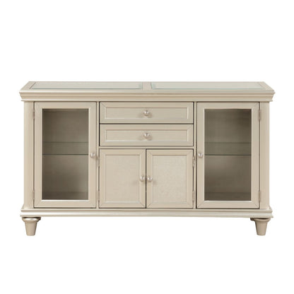 Celandine - Server WIth Glass Insert - Gold / Silver / Champagne