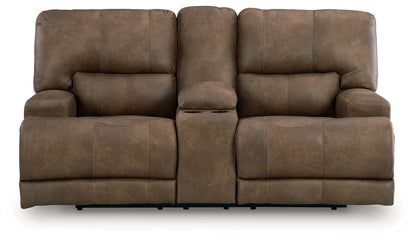 Time-Piece - Power Reclining Loveseat With Console / Adjustable Headrest - Earth