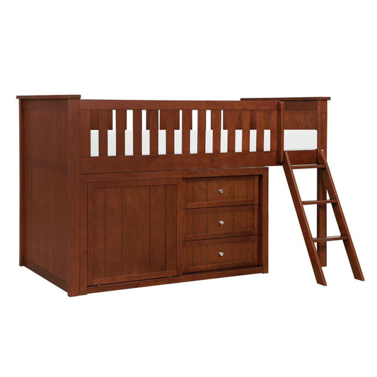 Rowe - Low Loft Bunk With Dresser - Cherry