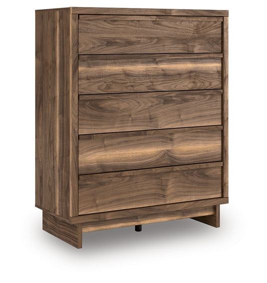 Zadilyn - Five Drawer Wide Chest - Brown