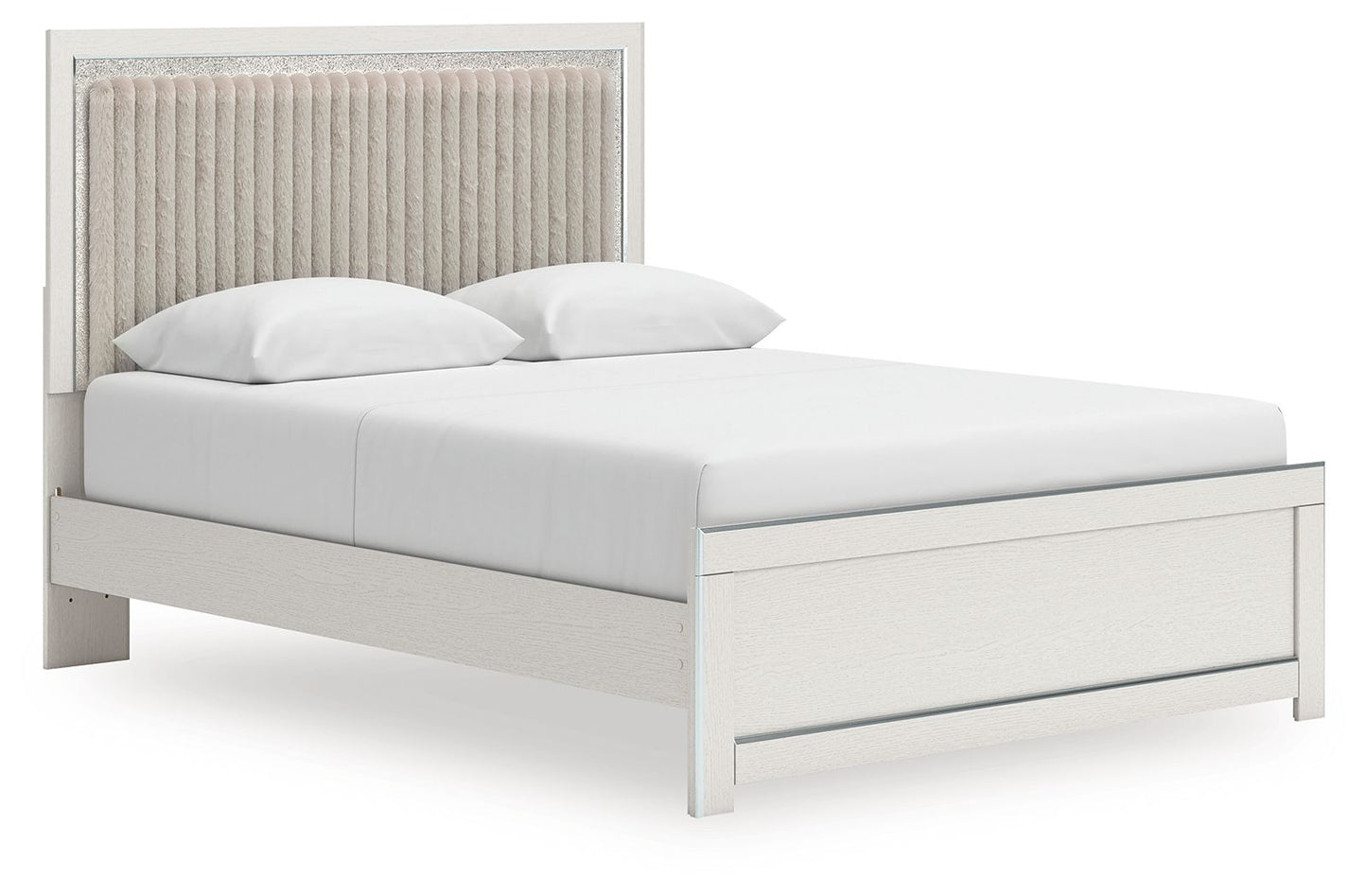 Birmonton - Upholstered Panel Bed With Roll Slats