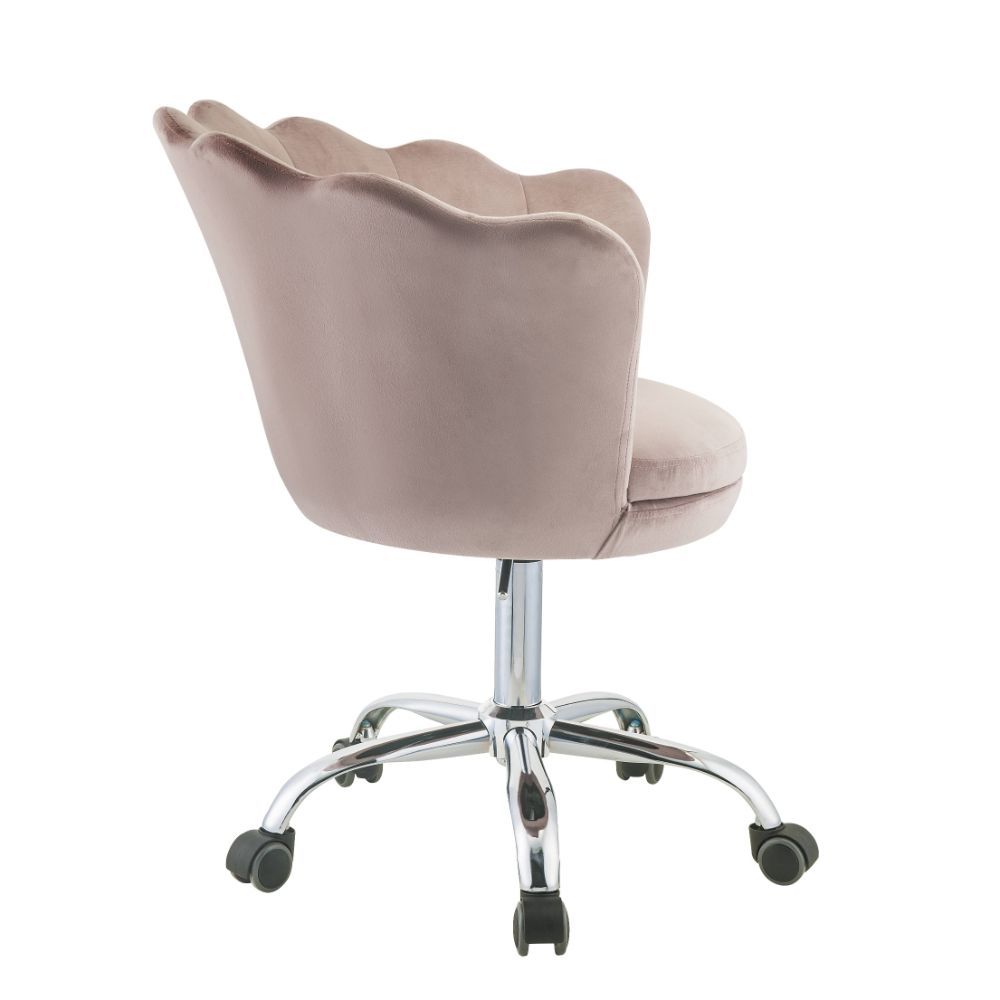 Micco - Office Chair - Rose Quartz Velvet & Chrome