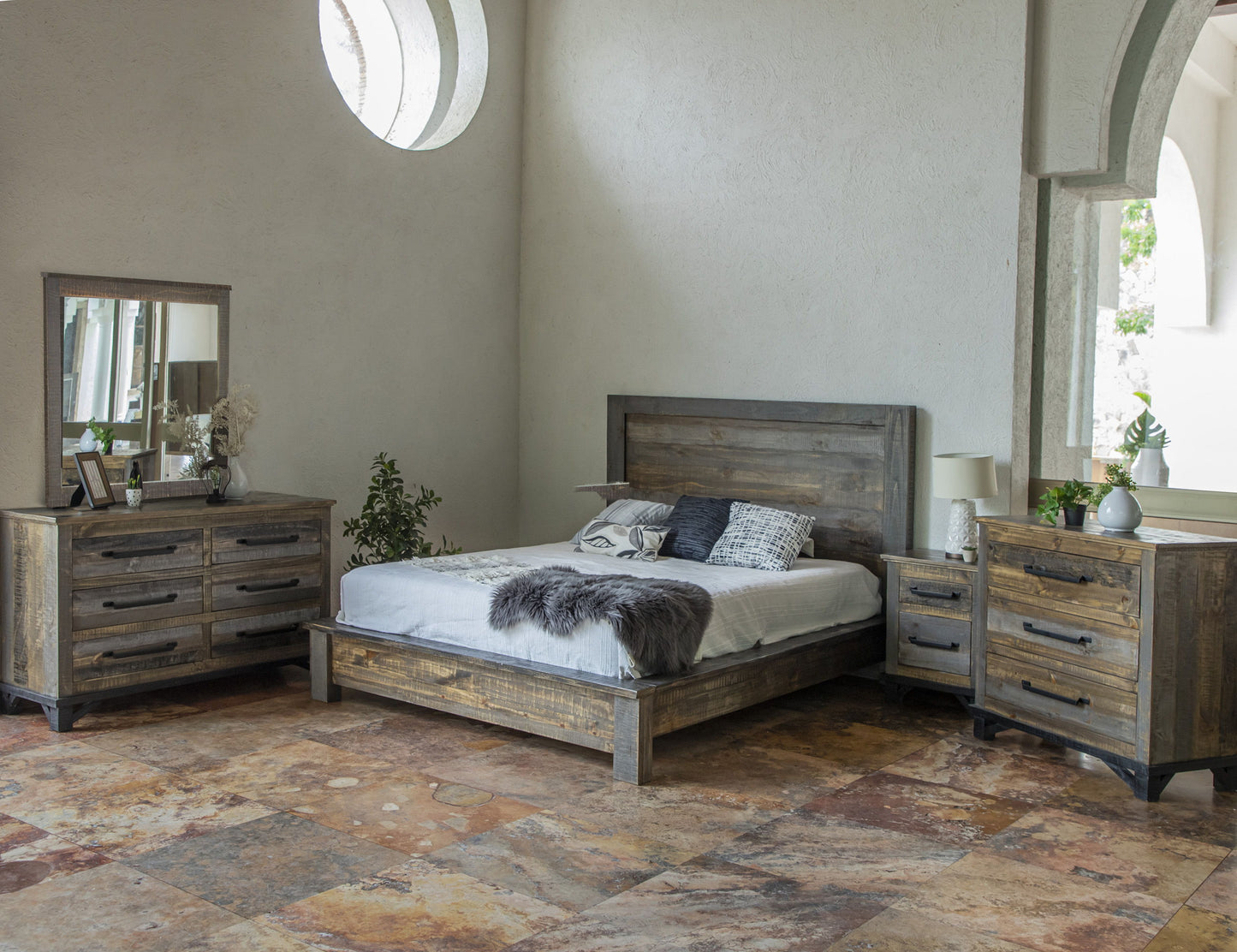 Loft Brown - Dresser - Two Tone Gray / Brown