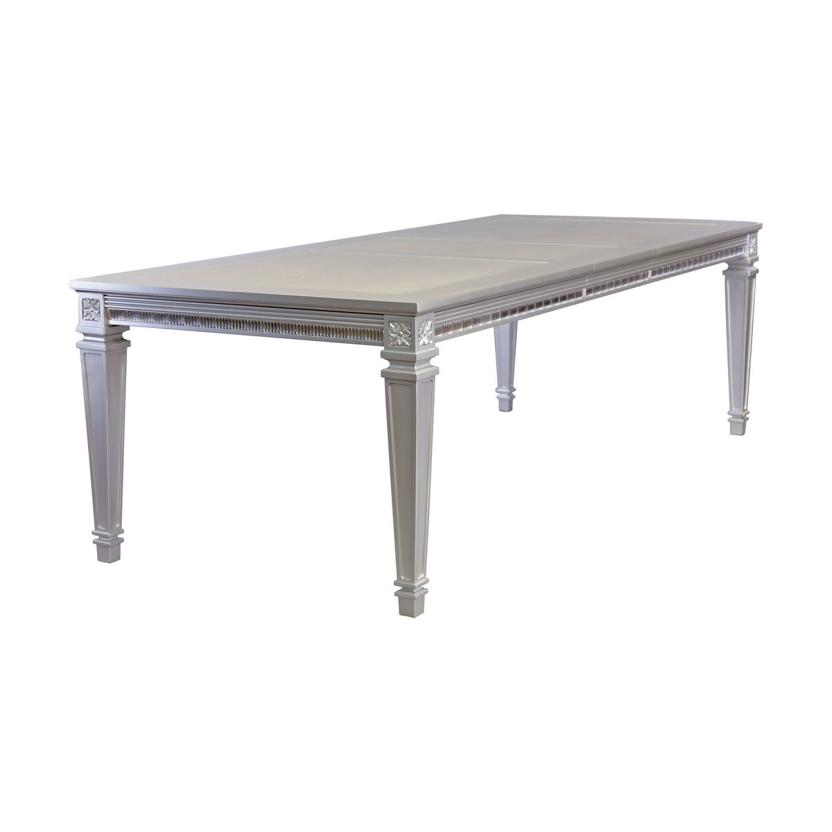 Bevelle - 5 Piece Dining Room Set (Table & 4 Side Chairs) - Pearl Silver / Gray