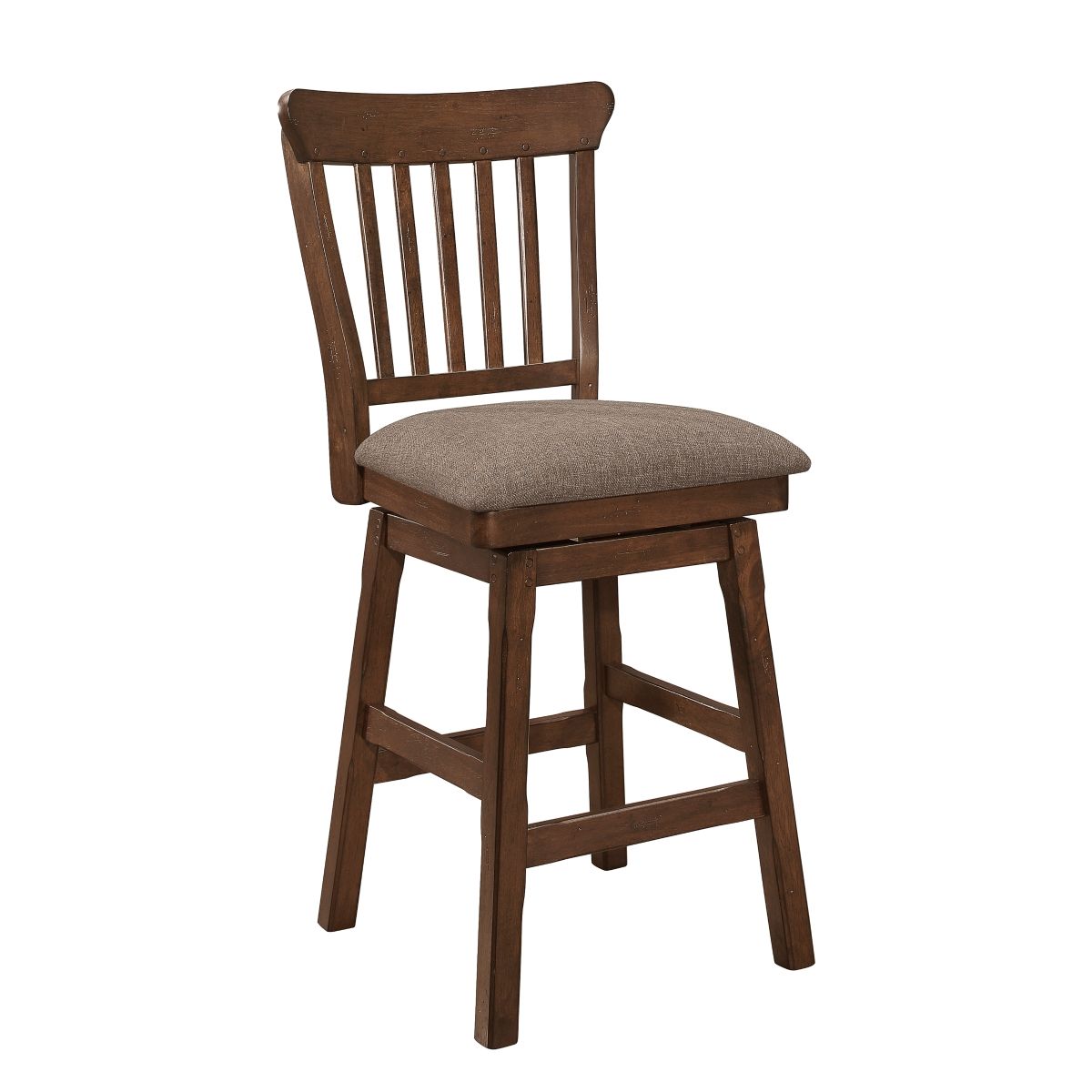 Schleiger - Swivel Counter Height Chair (Set of 2) - Brown